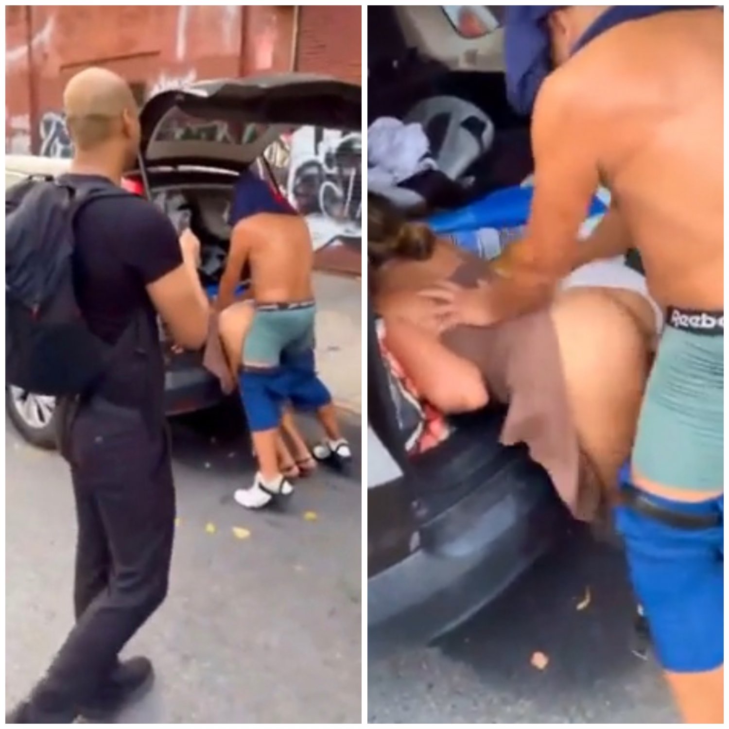 Crowd Gathers To Watch Backshots in Bushwick #TrfWJfGb